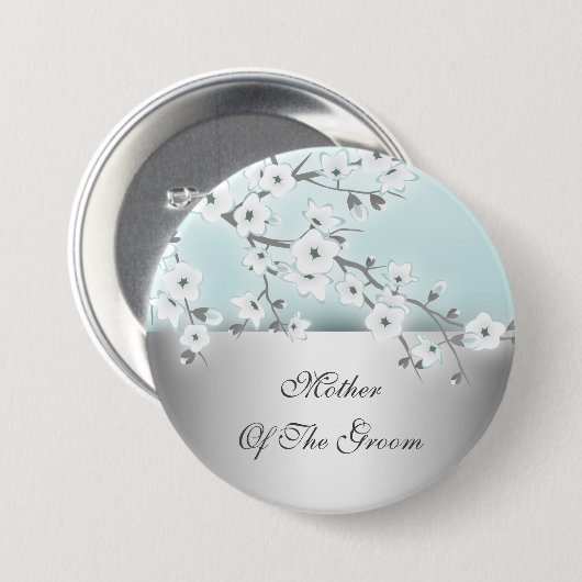 新郎の花の桜の母 缶バッジ (正面&裏面)