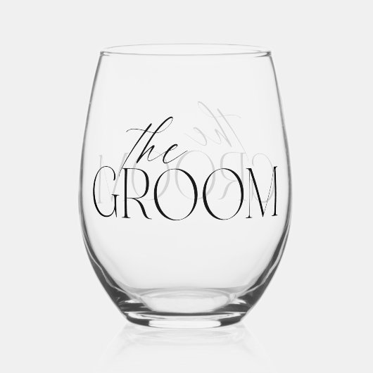 新郎の茎のないワイングラス ステムなしワイングラス (裏面)