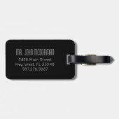 新郎の荷物のラベル ラゲッジタグ (裏面横)