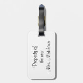 新郎の荷物のラベル ラゲッジタグ (裏面縦)