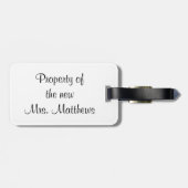 新郎の荷物のラベル ラゲッジタグ (裏面横)