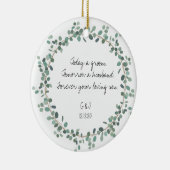 新郎の親オーナメントプレゼント – Greenery セラミックオーナメント (右)