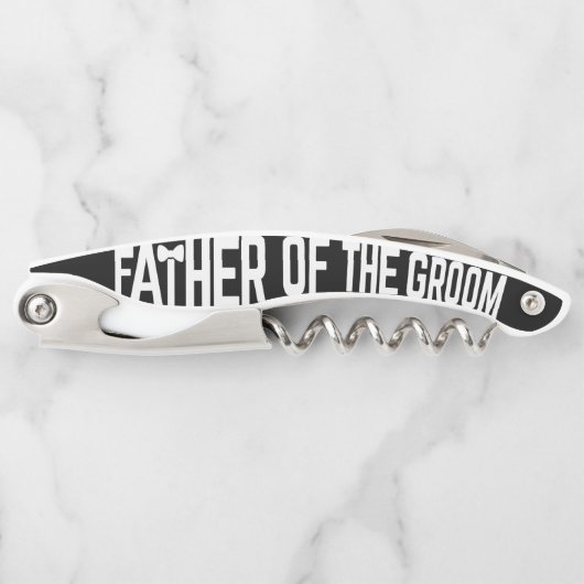 新郎の親結婚コルク栓抜きの父 ソムリエナイフ (正面)