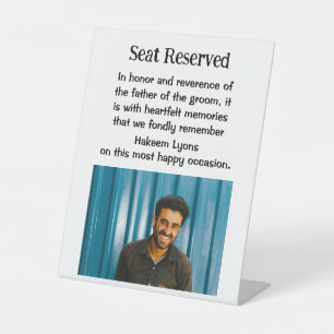 新郎の記念結婚碑の看板の父 台座サイン