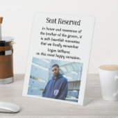 新郎の記念結婚額の看板の兄弟 台座サイン (インサイチュ)