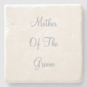 新郎の贈り物のお気に入りの埃結婚っぽい青い母親 ストーンコースター (正面)