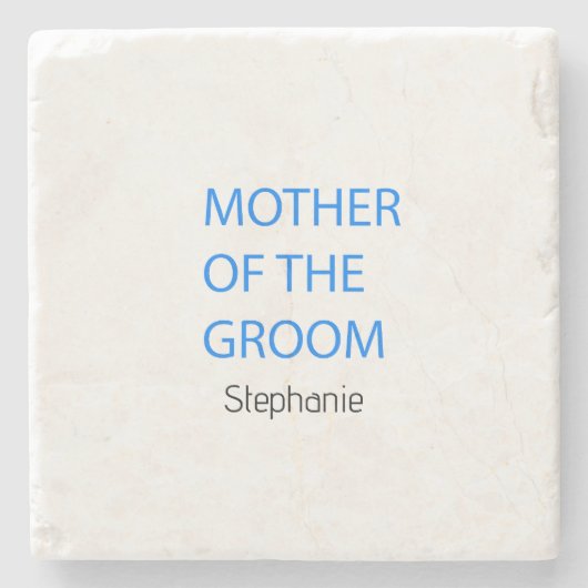 新郎の贈り物の結婚お気に入りブルーカスタムの母 ストーンコースター (正面)