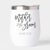 新郎の贈り物名ブラック・カリグラフィーの母 (左面)