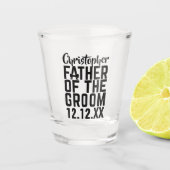 新郎の贈り物結婚用ショットグラスの父 ショットグラス (正面)