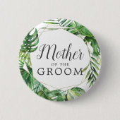 新郎の野生の熱帯のヤシの母親 缶バッジ (正面)