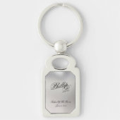 新郎の長方形の記念品Keychainの父 キーホルダー (正面)