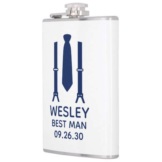 新郎の青いネクタイ フラスク (左)