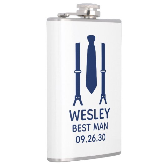 新郎の青いネクタイ フラスク (右)
