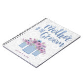 新郎の青いメーソンジャーの花の母 ノートブック (左側)