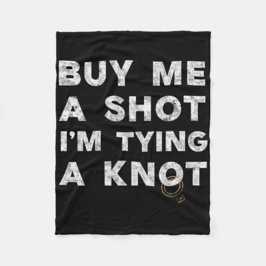 新郎の面白いTシャツを買って！私に一杯飲ませて フリースブランケット (正面)