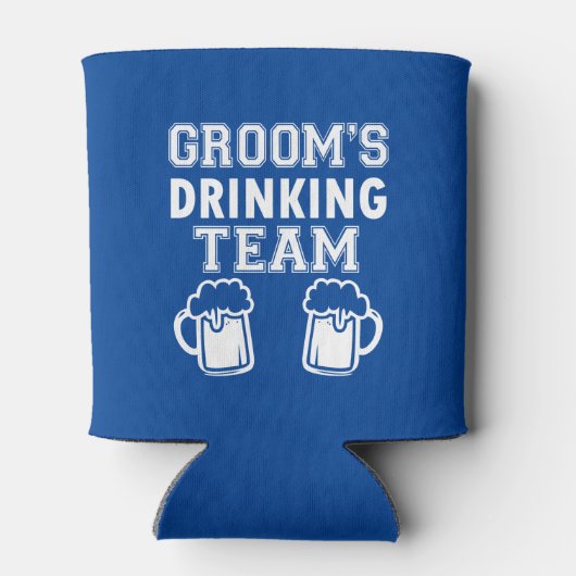 新郎の飲みチームのグロムスマンおもしろいの学士号パー 缶クーラー (裏面)