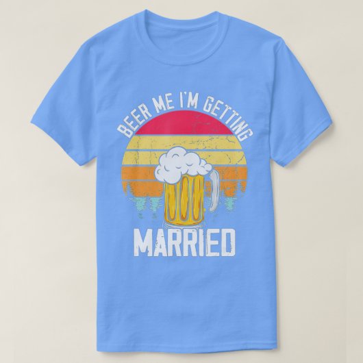 新郎のbeer 私 結婚する Men's 面白い ギフト Tシャツ (デザイン正面)