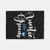 新郎のGroomsmenパーティーギフトの叔母 フリースブランケット (正面(横))