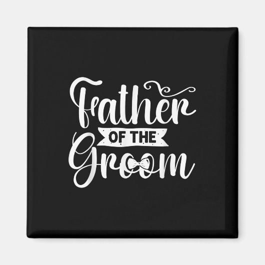新郎のgroomsmen 結婚 Boater Parの父親 マグネット (正面)