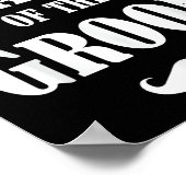 新郎のTシャツおもしろいの結婚独身のパパ ポスター (角)