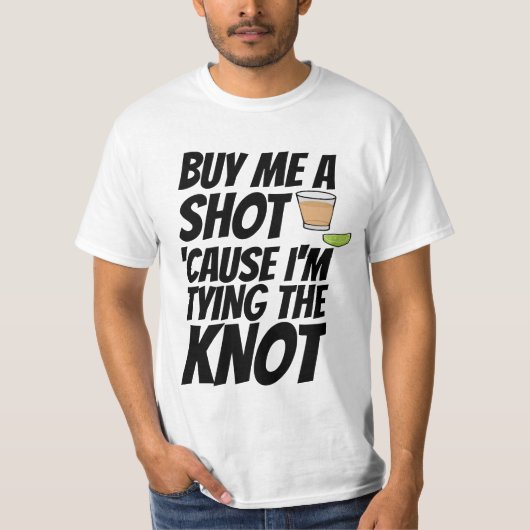 新郎のTシャツを買ってくれ！ 結婚するんだ！ Tシャツ (正面)