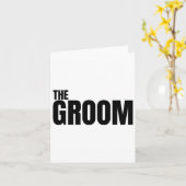 新郎はメンズ結婚の婚約は独身だ カード (黄色い花)