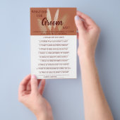 新郎は何て言った? |ブライダルシャワーゲーム チラシ (ハンドル)