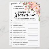 新郎は何と言ったかブライダルシャワーゲームのバイリンガル (正面/裏面)