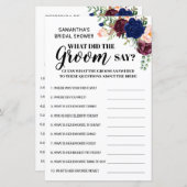 新郎は何と言ったかブライダルシャワーゲームのバイリンガル (正面/裏面)