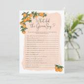 新郎は何と言ったかブライダルシャワーゲームカード (スタンド正面)