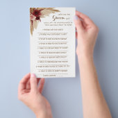 新郎は何と言ったかブライダルシャワーゲームカード チラシ (ハンドル)