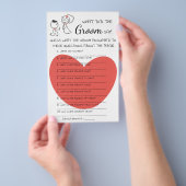 新郎は何と言ったかブライダルシャワーゲームカード チラシ (ハンドル)