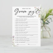 新郎は何と言ったかブライダルシャワーゲーム 招待状 (スタンド正面)
