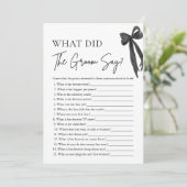 新郎は何と言ったか弓ブライダルシャワーゲーム 招待状 (スタンド正面)