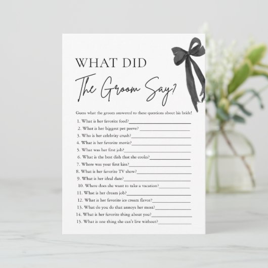 新郎は何と言ったか弓ブライダルシャワーゲーム 招待状 (スタンド正面)