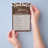 新郎は何と言ったウェスタンブライダルシャワーゲームカード チラシ (ハンドル)