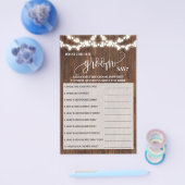 新郎は何と言ったウェスタンブライダルシャワーゲームカード チラシ (シングル)