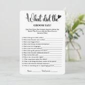 新郎は何と言ったブライダルシャワーエレガント 招待状 (スタンド正面)
