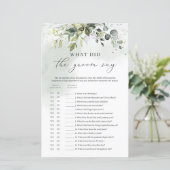 新郎は何と言ったブライダルシャワーゲームの緑 (スタンド正面)