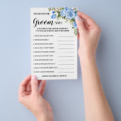 新郎は何と言ったブライダルシャワーブルーゲームカード チラシ (ハンドル)