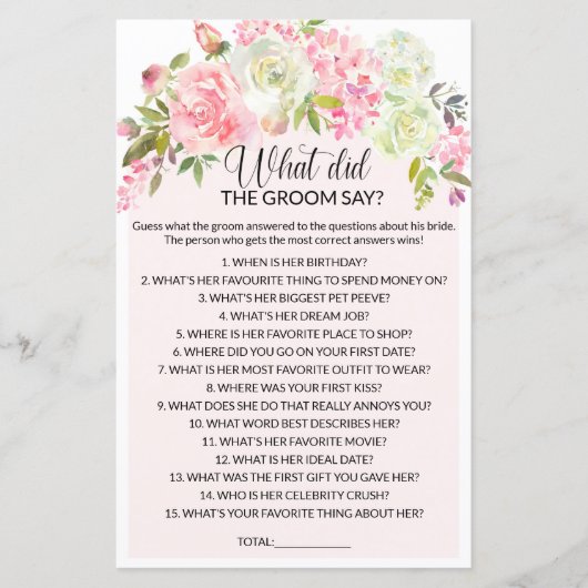 新郎は何と言ったブライダルシャワー (正面)