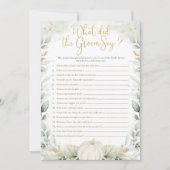 新郎は何と言った秋パンプキンブライダルシャワーゲーム (正面)