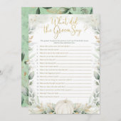 新郎は何と言った秋パンプキンブライダルシャワーゲーム (正面/裏面)