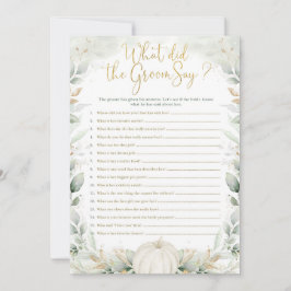 新郎は何と言った秋パンプキンブライダルシャワーゲーム