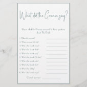 新郎は何と言った？シャワーゲームフライヤー チラシ (正面)