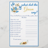 新郎は何と言った？シャワーゲームFlフライヤー チラシ (正面)