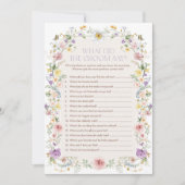 新郎は何と言った | ブライダルシャワーゲーム 招待状 (正面)