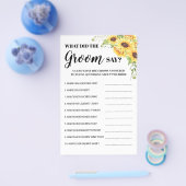 新郎は何を言ったブライダルシャワーゲームカード チラシ (シングル)