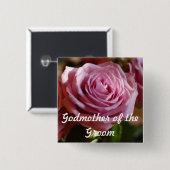 新郎ばら色ボタンの教母 缶バッジ (正面&裏面)