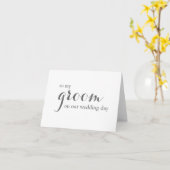 新郎への結婚式日替えカード カード (黄色い花)